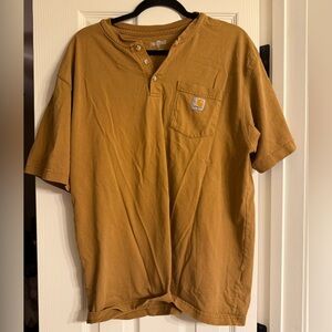 Carhartt Men's Tan Button Down Shirt L